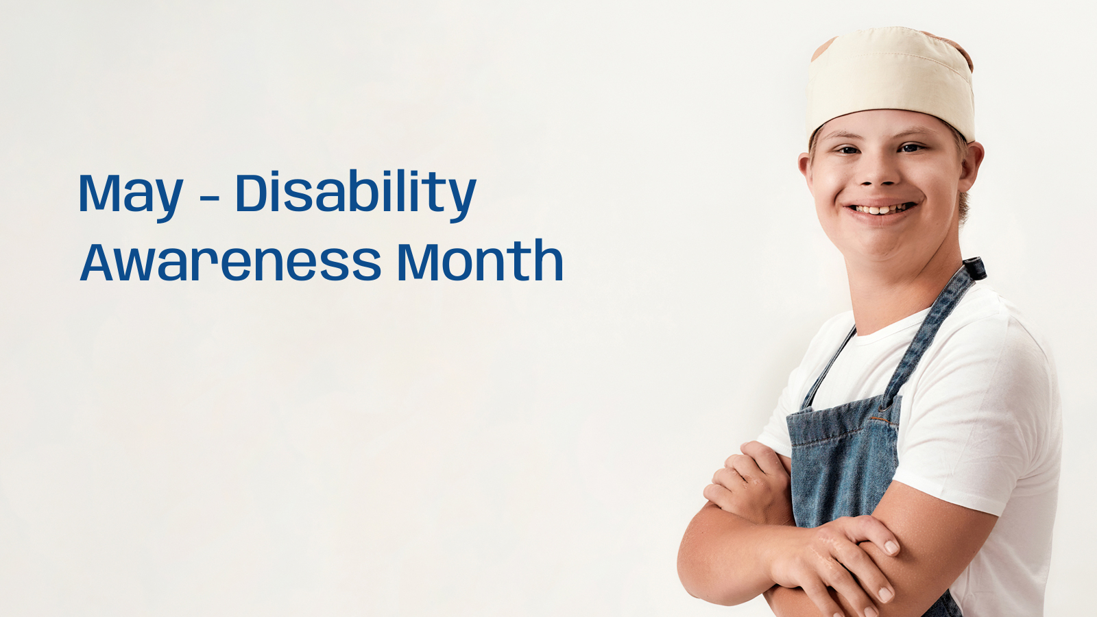 May is Disability Awareness Month - Individual with Disability Standing